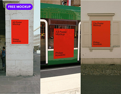 Free A3 Poster Mockup - Swiss City Basel
