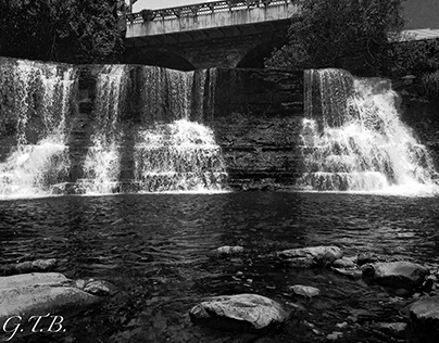 The Falls in Black and White