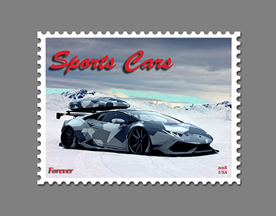 Sports car stamps