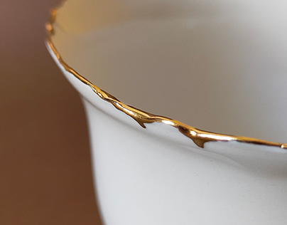 Porcelain Cup (Gold Detail)