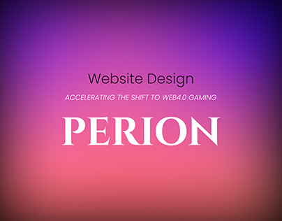PERION (Gaming Studio Website design)