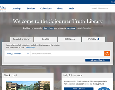 Sojourner Truth Library | Website Design