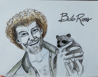 Bob Ross Drawing
