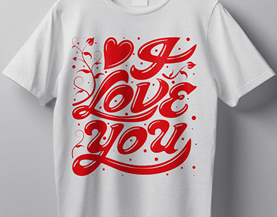 I love you valentine t-shirt Design