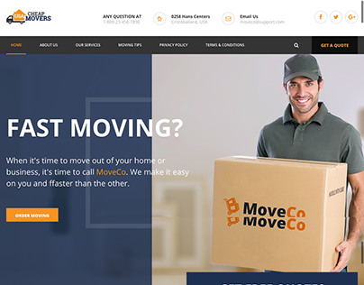 Web Template Design for Cheap Movers