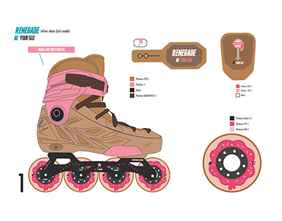 "Be your self" inline skates, for the Renegade brand.