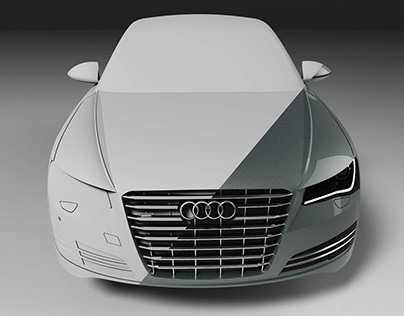 Audi A8 3d modelling and visualization