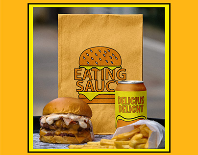 Project thumbnail - EATING SAUCY LOGO BRAND IDENTITY