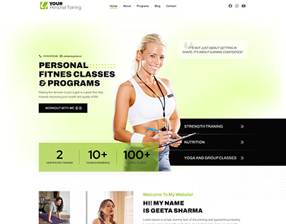 Personal Trainer Website.