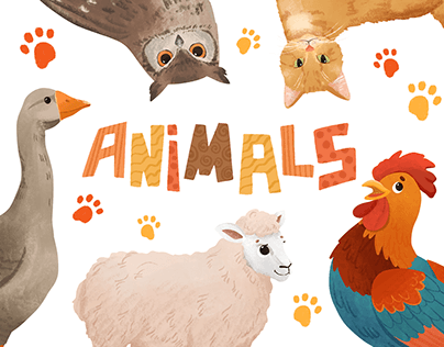 Cards for kids with animals
