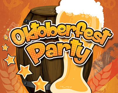 Oktoberfest party poster and flyer design