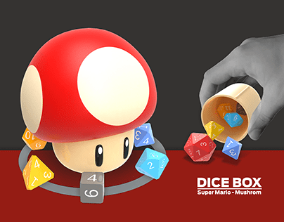 Super Mario -Mushroom- Dice Box