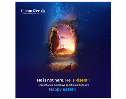 Easter Ad for CleanAce Drycleaners