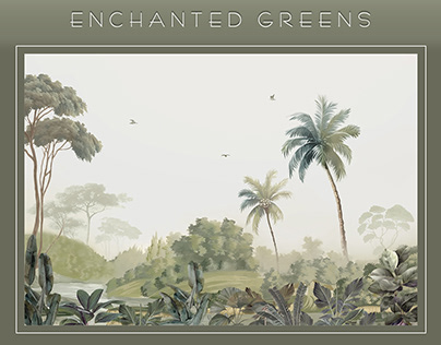 Enchanted Green Mural Design