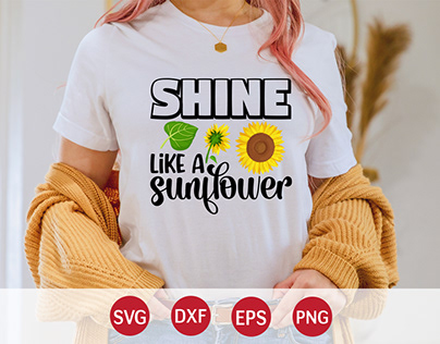 Shine Like a Sunflower T-shirt Design