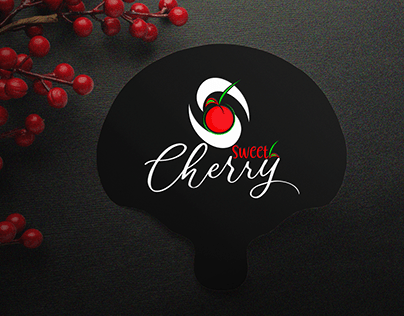 "C" letter Cherry logo Design