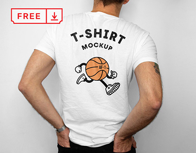 Free T-Shirt Back Mockup