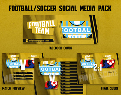 Football Social Media Pack Modern Grain Theme