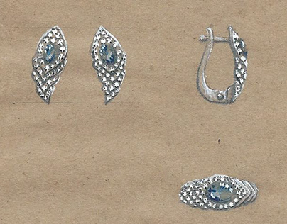 Classic jewelry sketches