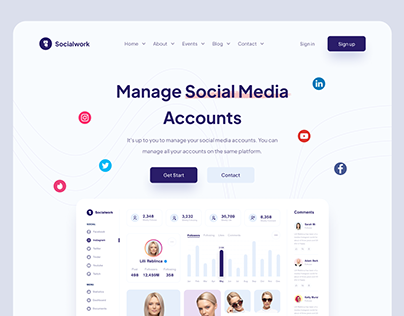 Social Media Platform Landing Page