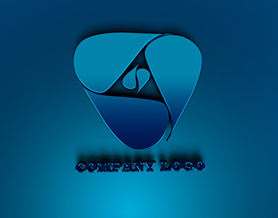 Designing Creative digital blue text logo design