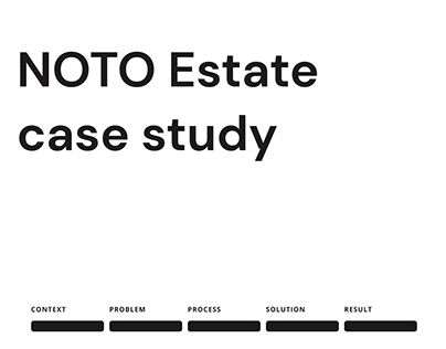 Noto Estate agency website redesign