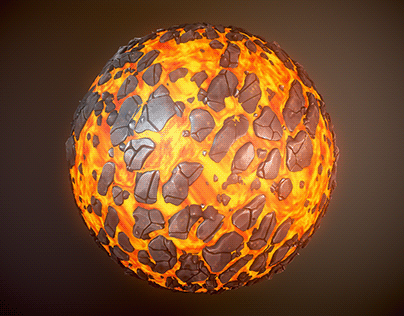 Stylized lava and stones