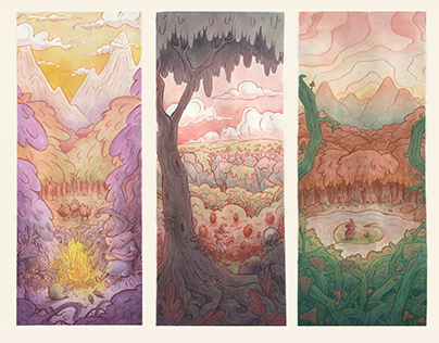 Forest Ballads watercolor series