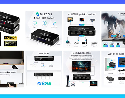 Bol (Amazon) Product Listing Design HDMI Switch