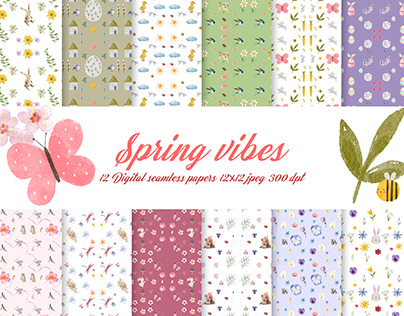 Spring vibes papers patterns