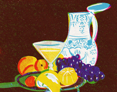 Still life illustration inspired by a painting