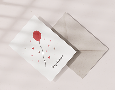 Eökke — Eco Greeting Card — Congratulations Balloon