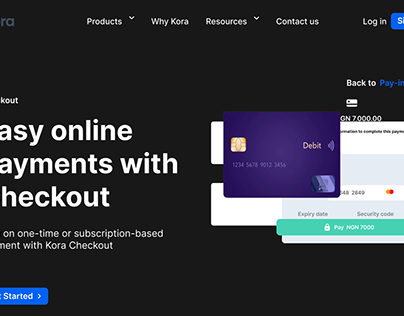 Recreating Kora payment page (Light and Dark Mode)