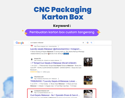 CNC Packaging Karton Box - Optimasi SEO Hingga Page 1