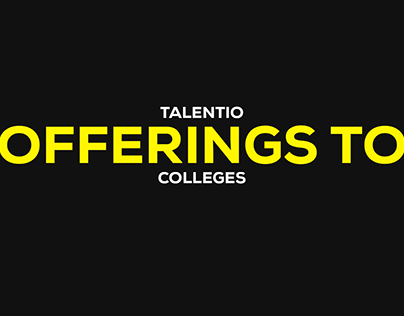 Talentio Offerings to colleges