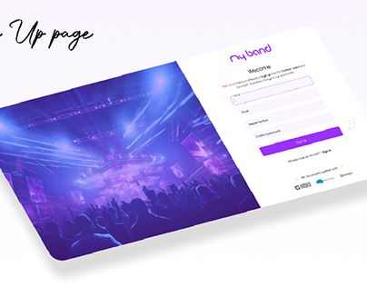 Event Access: Sign Up Page Design