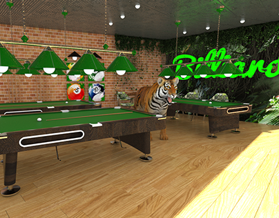 3D Billiard room , (Jungle theme)
