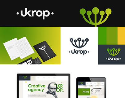 logo and style for Creative agency UKROP