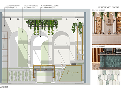 Chocolate shop - Schematic Design and moodboard