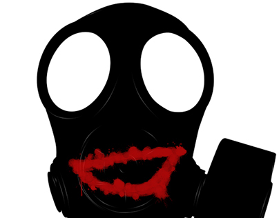 smiling gas mask
