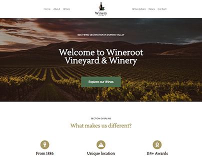 Winery Wine Shop - wordpress website