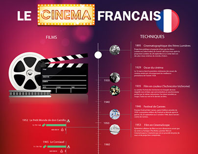 Infographe data-vizualisation du cinema francais
