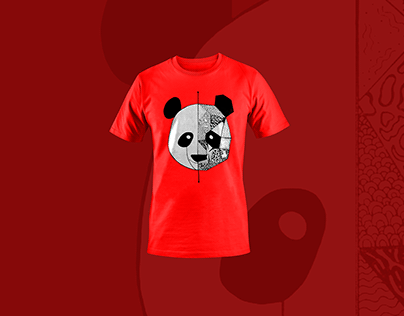 Ilustración 'Panda Poligonal' para estampado