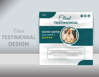 client testimonial design