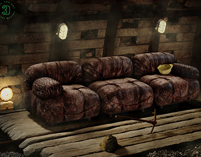 Sofa in the shaft