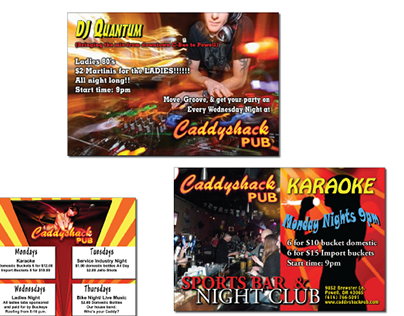 Caddyshack Pub club card