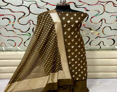 Buy Banarasi Pure Chanderi Silk Suit (bpcys03)