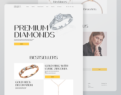 Online jewelry store Web design / Figma Animation