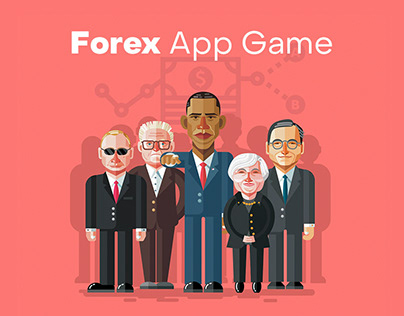 Illustrations and icons for Forex app game