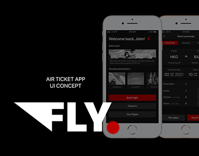 Air ticket app UI design - FLY.